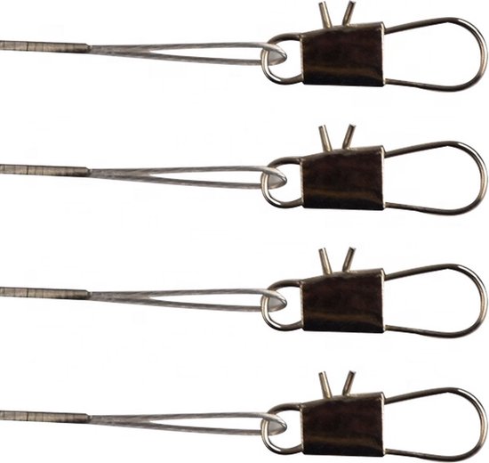 Steel rig - 10 pièces - Zwart - 15cm - 14kg - Montages leurres carnassiers - Montage brochet