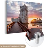 MuchoWow® Peinture sur Verre - Lever de Soleil au Portugal - 150x100 cm - Peintures sur Verre Acrylique - Photo sur Glas
