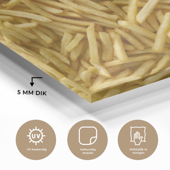 Peinture sur Verre - Fast Food French Fries - 120x90 cm - Peintures sur Verre Peintures - Photo sur Glas