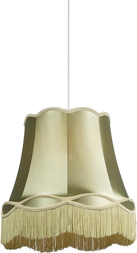 QAZQA Granny - Retro Hanglamp - 1 lichts - Ø 450 mm - Groen - Woonkamer | Slaapkamer | Keuken