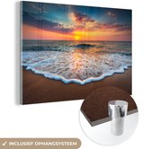 Peinture sur Verre - Plage - Mer - Coucher de Soleil - 150x100 cm - Peintures sur Verre Peintures - Photo sur Glas