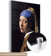MuchoWow® Glasschilderij 30x40 cm - Schilderij acrylglas - Meisje met de parel - Schilderij van Johannes Vermeer - Foto op glas - Schilderijen