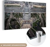 MuchoWow® Peinture sur verre 40x20 cm - Peinture sur verre acrylique - Tour Eiffel - Paris - Hauteur - Photo sur verre - Peintures