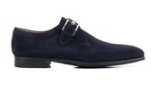 Magnanni Mannen Suède Gespschoenen / Herenschoenen / Instapper 16618 - Blauw - Maat  41