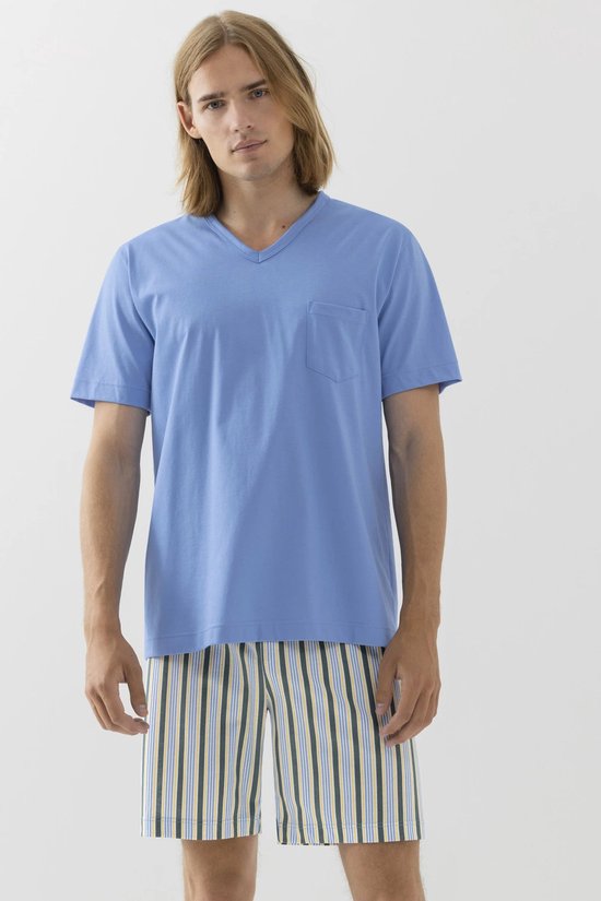 Mey Coloured Stripes Pyjama Blauw L