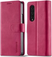 Geschikt voor LC.IMEEKE Samsung Galaxy Z Fold 4 Portemonnee Book Case Hoesje Roze