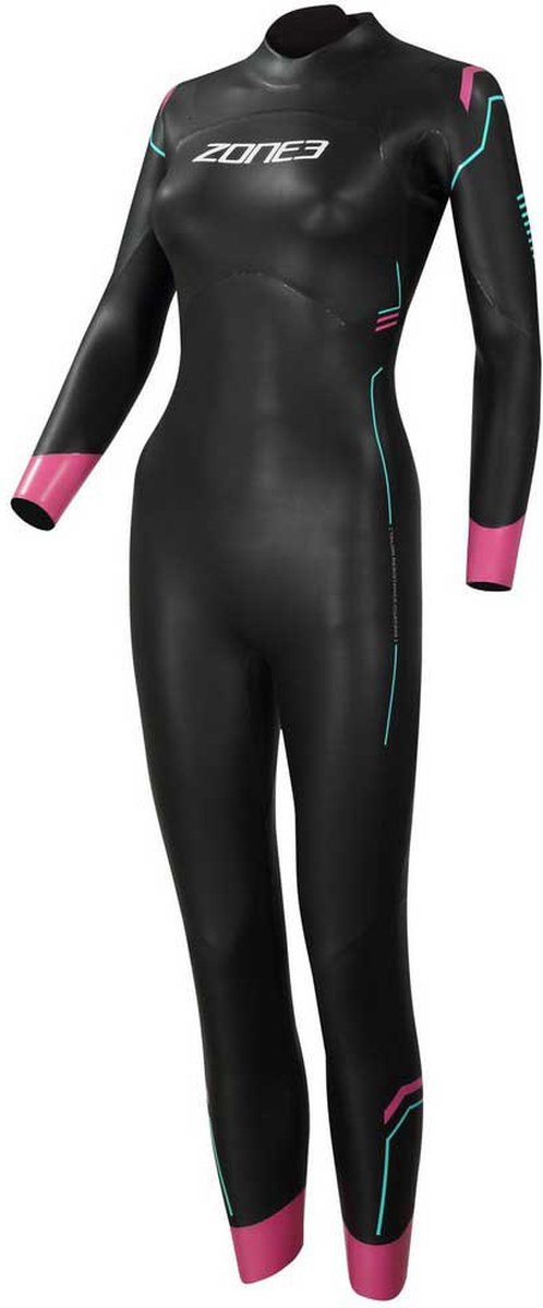 2026 Zone3 Dames Agile Swim Wetsuit - Black / Pink / Turqu