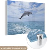 Peinture sur Verre - Dauphin - Mer - Ciel - 150x100 cm - Peintures sur Verre Peintures - Photo sur Glas