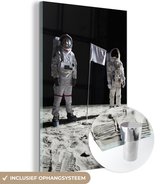 Peinture sur Verre - Lune - Astronautes - Lune - 100x150 cm - Peintures sur Verre Peintures - Photo sur Glas