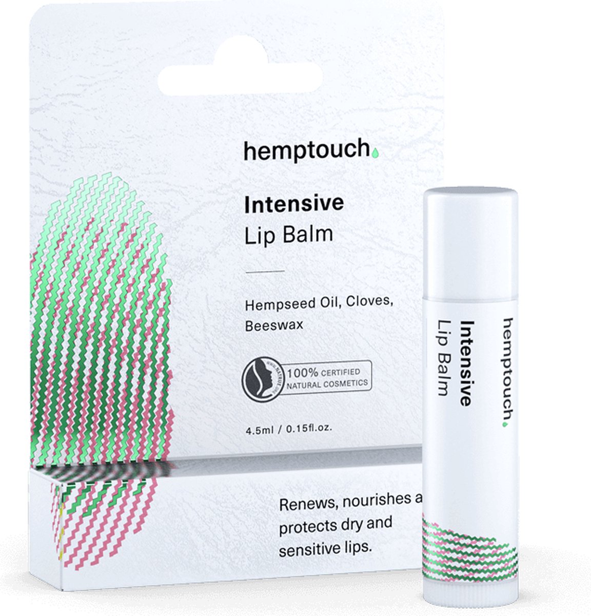 Hemptouch Intensive Lip Balm voor Droge, Uitgedroogde en Gevoelige Lippen 4,5ml