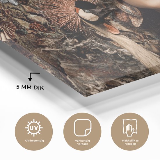 Peinture sur Verre - Femme - Luxe - Animaux - 160x80 cm - Peintures sur Verre Peintures - Photo sur Glas