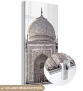 MuchoWow® Glasschilderij 60x120 cm - Schilderij acrylglas - Taj Mahal India - Foto op glas - Schilderijen