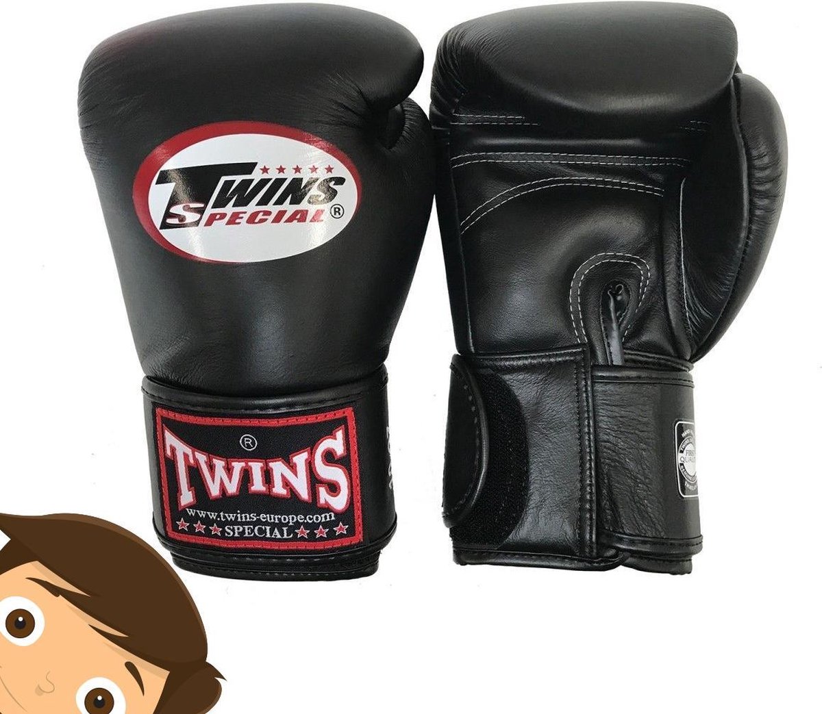 Twins BG-N Bokshandschoenen Zwart (Beschikbaar in verschillende maten)