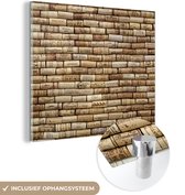 Peinture sur verre MuchoWow® - Bouchons en rangée - 90x90 cm - Peintures sur verre acrylique - Photo sur Glas