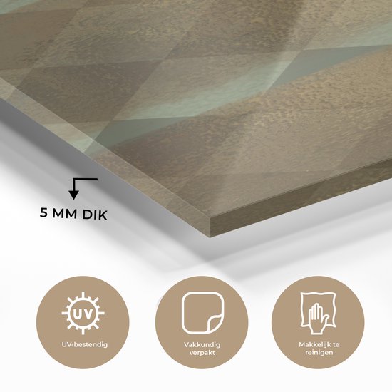 Peinture sur Verre - Motifs - Vert - Or - Peinture - 90x60 cm - Peintures sur Verre Peintures - Photo sur Glas