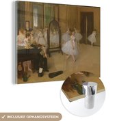 MuchoWow® Glasschilderij 40x30 cm - Schilderij acrylglas - The Dancing Class - Schilderij van Edgar Degas - Foto op glas - Schilderijen