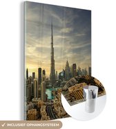 MuchoWow® Glasschilderij 30x40 cm - Schilderij acrylglas - Gebouwen van Dubai - Foto op glas - Schilderijen