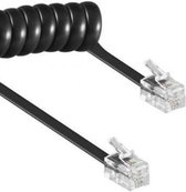 Câble récepteur téléphonique | RJ10 | 1 à 4 mètres | Noir | Allteq