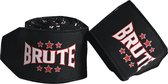 Brute Handwraps Kick boksen Bandage 4.5M - Nylon - Zwart Incl. Sterren - Boksen & Kickboksen - Bescherming, Perfecte Aansluiting - Verbeterde prestaties Handen & Polsen