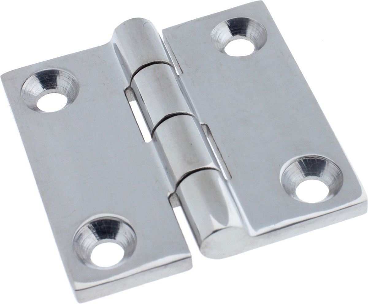 Luikscharnier - 38x38x4 - Rvs 316 - Knoop boven