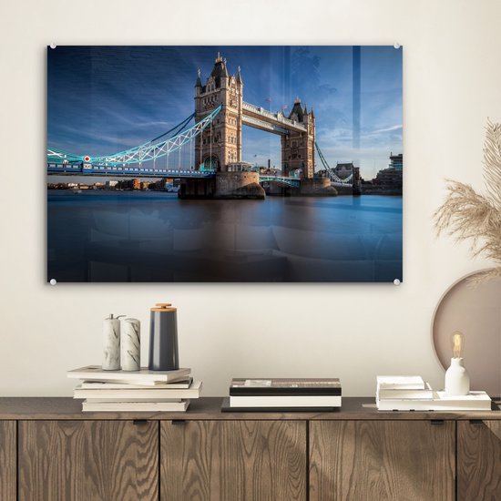 Tower bridge Thames Glas 60x40 cm - Tirage photo sur Glas (décoration murale en plexiglas)