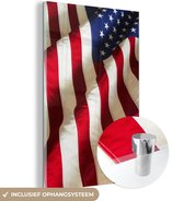 MuchoWow® Glasschilderij 40x60 cm - Schilderij acrylglas - Vlag van Verenigde Staten - Foto op glas - Schilderijen