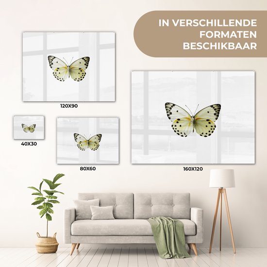 MuchoWow® Peinture sur Verre - Reseda Blanc - 160x120 cm - Peintures sur Verre Acrylique - Photo sur Glas