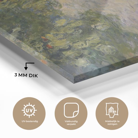 MuchoWow® Peinture sur verre - Nénuphars - Peinture de Claude Monet - 40x20 cm - Peintures sur verre acrylique - Photo sur Glas