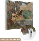 MuchoWow® Glasschilderij 90x90 cm - Schilderij acrylglas - Ballet dancers - schilderij van Edgar Degas - Foto op glas - Schilderijen