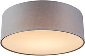 QAZQA drum led - Moderne LED Plafondlamp - 1 lichts - Ø 300 mm - Grijs - Woonkamer | Slaapkamer | Keuken