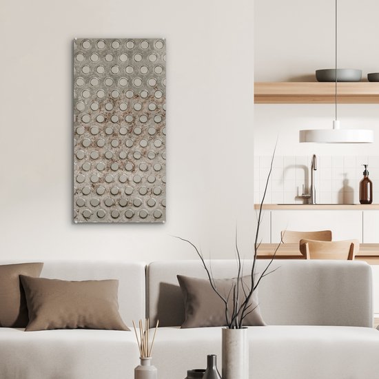 MuchoWow® Peinture sur verre 40x80 cm - Peinture sur verre acrylique - Rouille - Goujons - Fer - Photo sur verre - Peintures