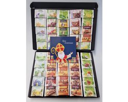 Thee Proeverij Pakket | Theepakket met 50 verschillende theesmaken met Mystery Card 'Fijne Sinterklaas' met persoonlijke (video)boodschap | Verjaardag | Sinterklaas | Kerstpakket | Vaderdag | Moederdag | Jubileum | Valentijnsdag