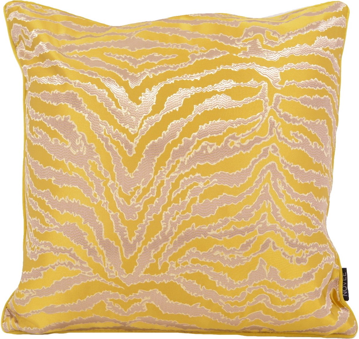 NOVÉE Sierkussen Yellow Tiger | 45 x 45 cm | Jacquard/Polyester Geel