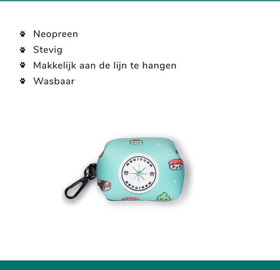 Poepzakhouder met zaklamp - Blauw