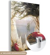 Peinture sur verre - Falaises de craie sur Rügen - Peinture de Caspar David Friedrich - 90x120 cm - Peintures sur verre acrylique - Photo sur Glas