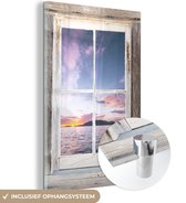 MuchoWow® Peinture sur Verre - Voir à Travers - Île - Mer - 40x60 cm - Peintures Acrylique - Photo sur Glas