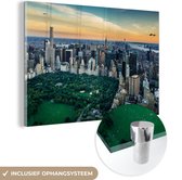 MuchoWow® Glasschilderij 30x20 cm - Schilderij acrylglas - New York - Central Park - Amerika - Foto op glas - Schilderijen