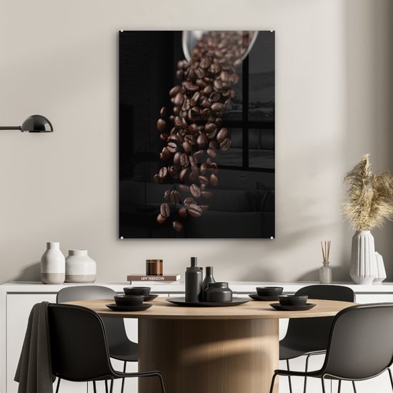 Peinture sur verre - Grains de Grains de café pour un expresso - 60x80 cm - Peintures sur Verre Peintures - Photo sur Glas