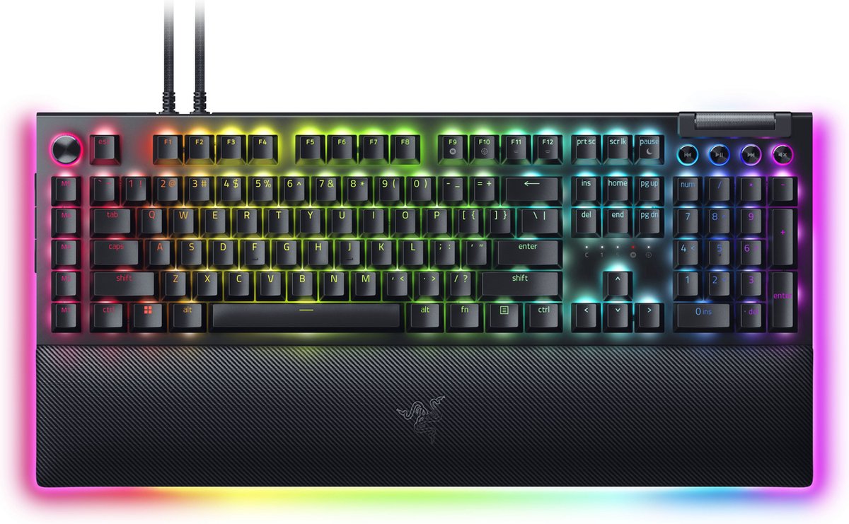 Razer BlackWidow V4 Pro - Mechanisch Gaming Toetsenbord - Yellow Switch - QWERTY - Zwart