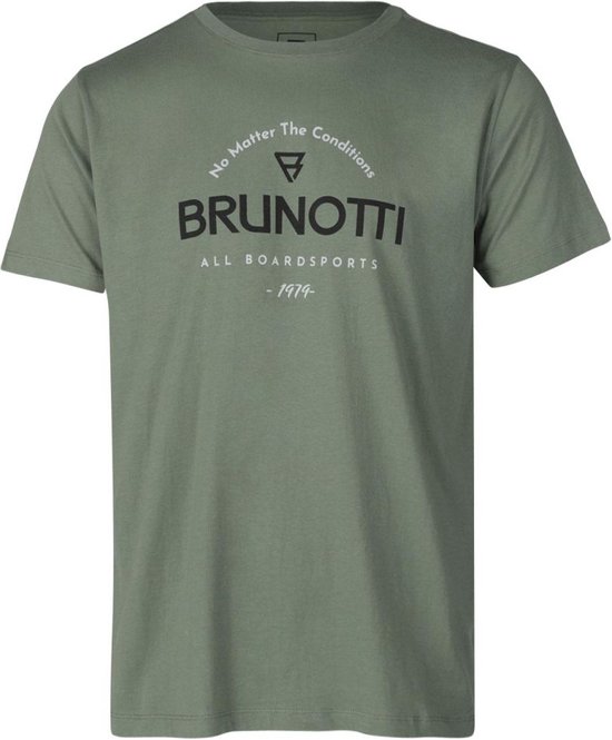 Brunotti Jahn-Logoround Heren T-shirt | Groen - S