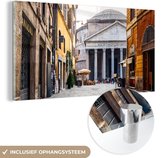 MuchoWow® Glasschilderij 160x80 cm - Schilderij acrylglas - Italië - Rome - Gebouwen - Foto op glas - Schilderijen