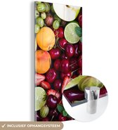 MuchoWow® Glasschilderij 60x120 cm - Schilderij acrylglas - Fruit - Kleuren - Zomer - Foto op glas - Schilderijen