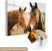 MuchoWow® Peinture sur verre 60x40 cm - Peinture sur verre acrylique - Cheval - Plage - Animaux - Photo sur verre - Peintures