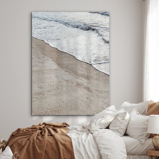 MuchoWow® Peinture sur verre 120x160 cm - Peinture sur verre acrylique - Mer - Plage - Été - Photo sur verre - Peintures