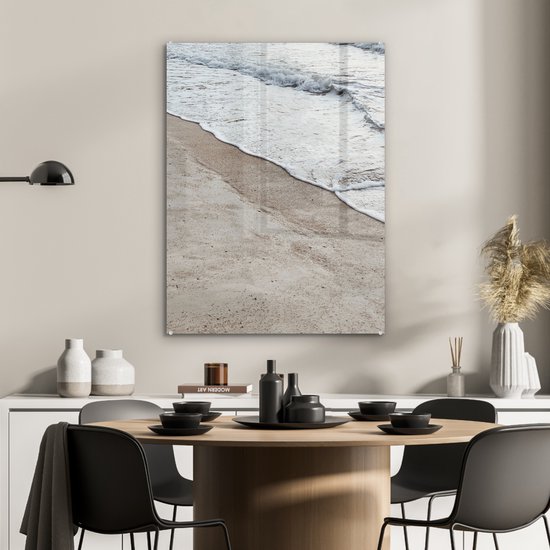 MuchoWow® Peinture sur verre 60x80 cm - Peinture sur verre acrylique - Mer - Plage - Été - Photo sur verre - Peintures