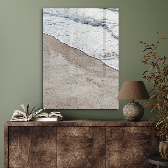MuchoWow® Peinture sur verre 60x80 cm - Peinture sur verre acrylique - Mer - Plage - Été - Photo sur verre - Peintures