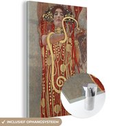 MuchoWow® Glasschilderij 80x120 cm - Schilderij acrylglas - Hygieia - Gustav Klimt - Foto op glas - Schilderijen
