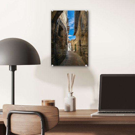 La vieille ville de San Gimignano en Italie Plexiglas 20x30 cm - petit - Tirage photo sur verre (décoration murale en plexiglas)