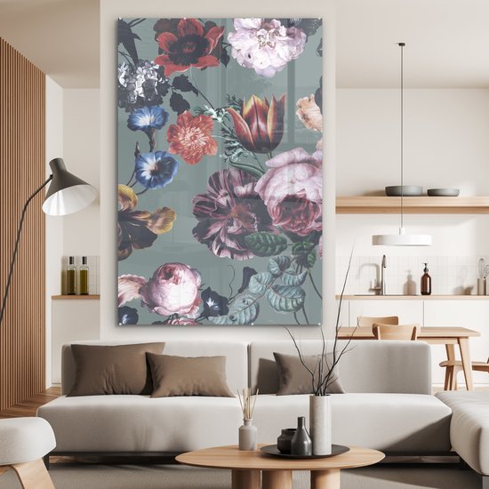 Peinture sur Verre - Bloem - Jardin - Printemps - 120x180 cm - Peintures sur Verre Peintures - Photo sur Glas