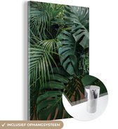 MuchoWow® Glasschilderij 40x60 cm - Schilderij acrylglas - Planten - Jungle - Bladeren - Tropisch - Foto op glas - Schilderijen
